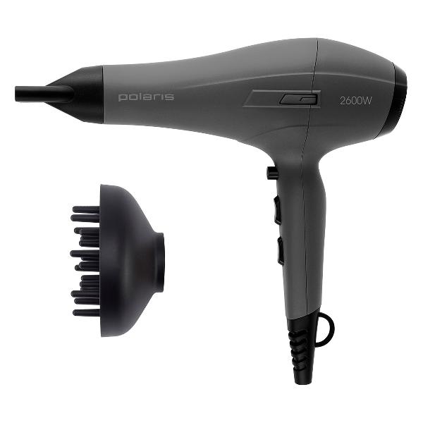 Фен Polaris PHD 2600ACi Salon Hair серый графит