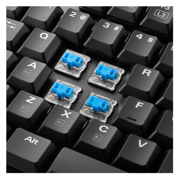 Игровая клавиатура Sharkoon PureWriter RGB slim синий