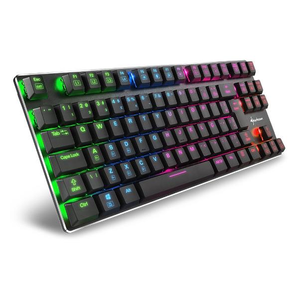 Игровая клавиатура Sharkoon PureWriter TKL RGB slim синий