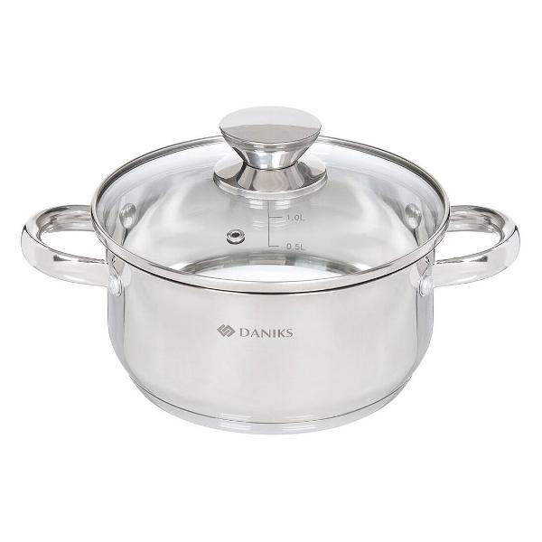 Кастрюля Daniks Оптима QS-S-16/GS-01201-16CA