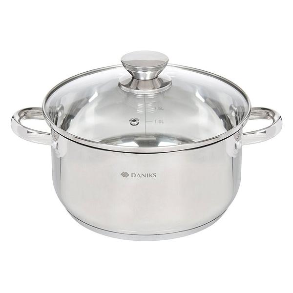 Кастрюля Daniks Оптима QS-S-24/GS-01201-24CA