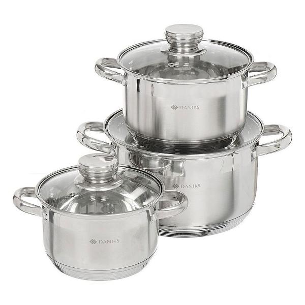 Набор кастрюль Daniks Стандарт PR SD-6-2