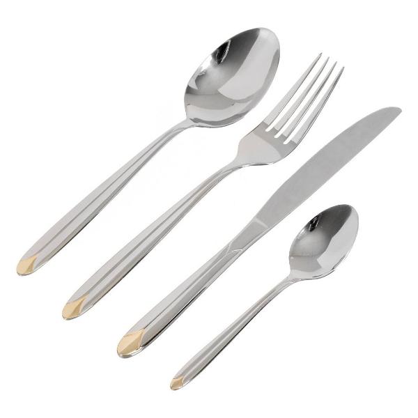 Набор столовых приборов Daniks 24 пр Sydney Gold 363598