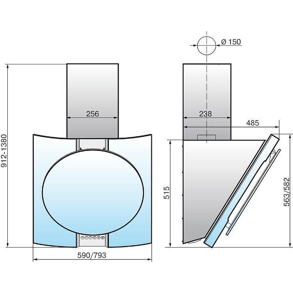 Вытяжка Elikor 80Н-700-Э4Д Inox