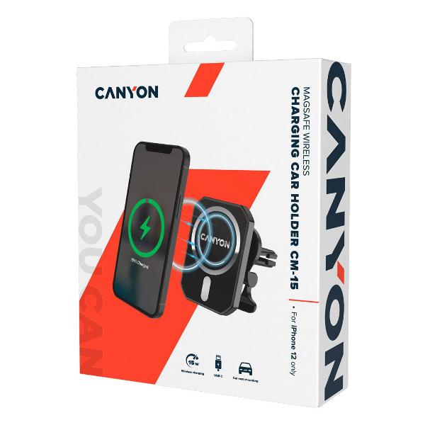 Держатель автомобильный для смартфонов Canyon CNE-CCA15B01