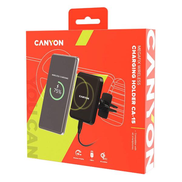 Держатель автомобильный для смартфонов Canyon CA-15 CNE-CCA15B