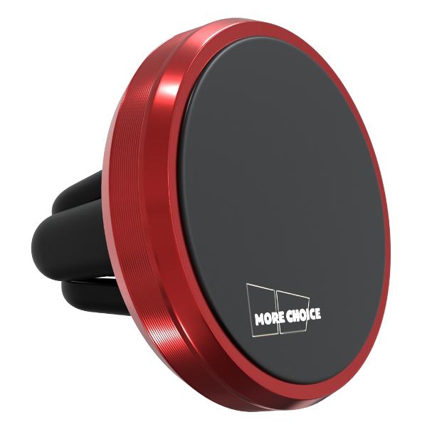 Держатель автомобильный для смартфона More Choice магнитный C01 красный