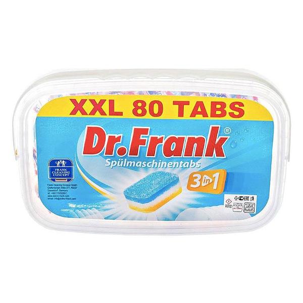 Таблетки для посудомоечных машин Dr.Frank 80шт DRT080