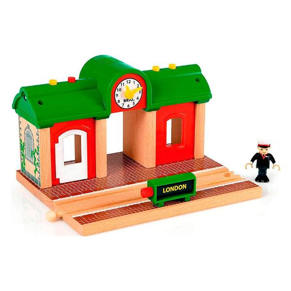 Конструктор детский Brio Звукозапис.ж/д станция на бат.с час.,33578
