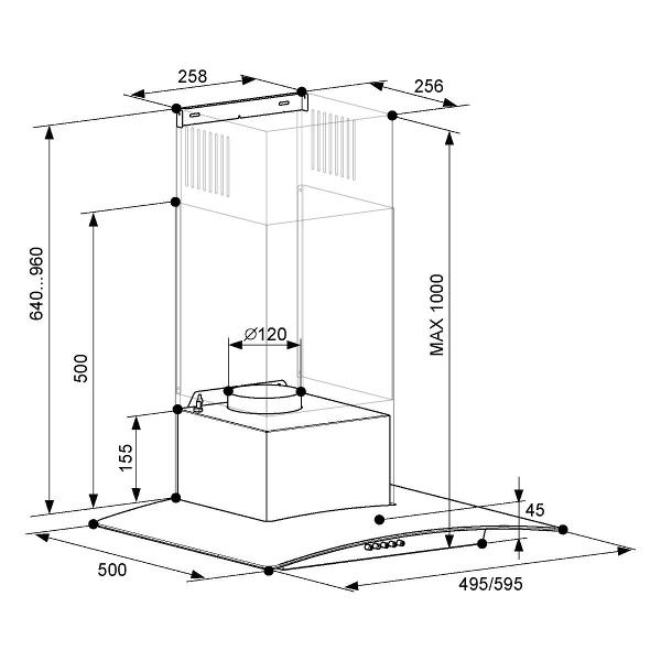 Вытяжка Kuche KIB 500 WL