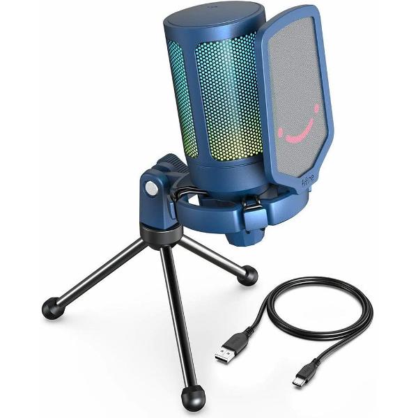 Игровой микрофон для компьютера Fifine AmpliGame A6VB синий