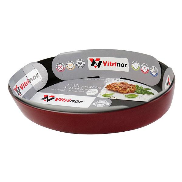 Форма для выпекания (стекло) Vitrinor овальная красная 34/23/6 1400003