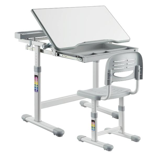 Комплект парта и стул Fundesk Bellissima серый