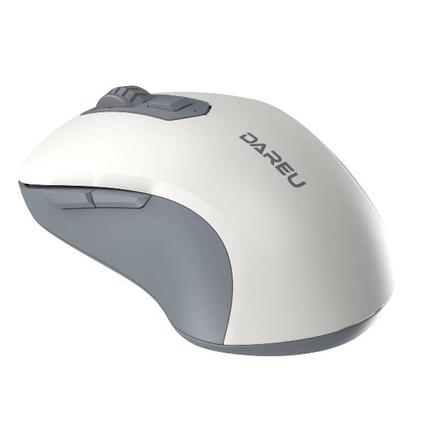 Мышь беспроводная Dareu LM115B Gray-White