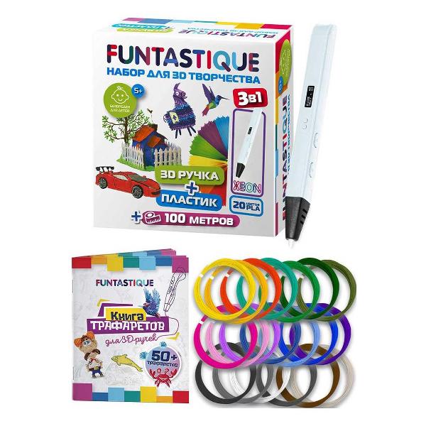 Набор для 3D творчества Funtastique RP800A WH-PLA-20-SB