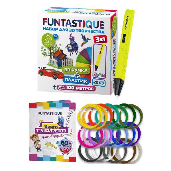 Набор для 3D творчества Funtastique RP800A YL-PLA-20-SB