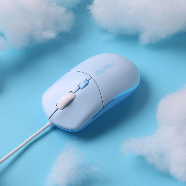 Мышь проводная Dareu LM121 синий