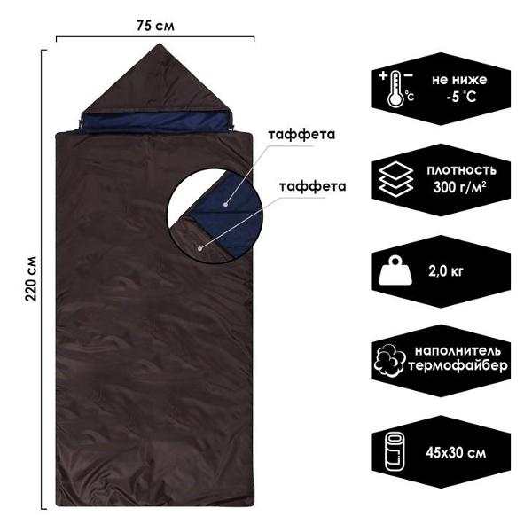 Спальный мешок СИМАЛЕНД 220х75 см