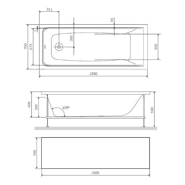 Панель Am.Pm W90A-150-070W-P1
