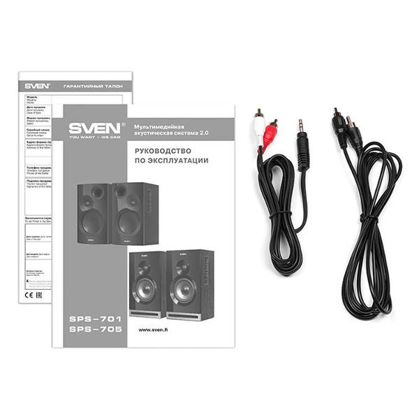 Колонки компьютерные 2.0 Sven SPS-705 черный