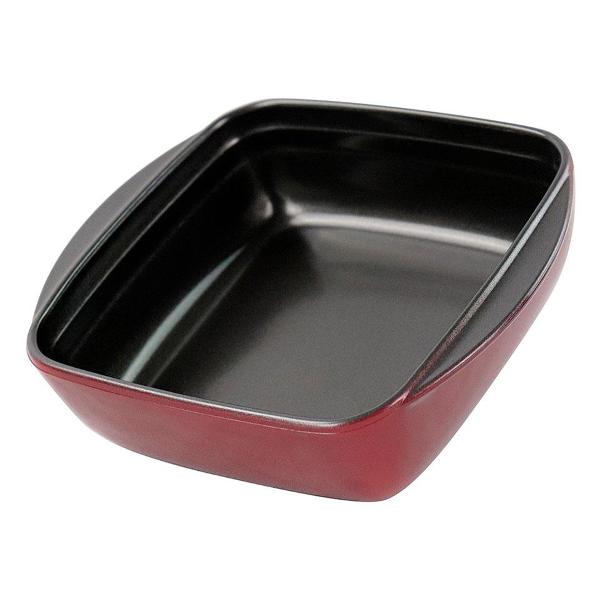 Форма для выпекания (стекло) Vitrinor квадратная красная 16/16/5 1400001