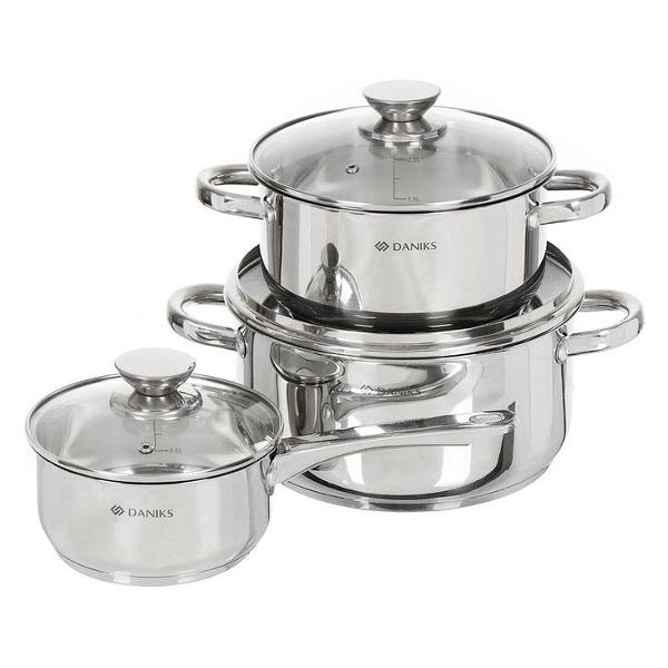 Набор кастрюль Daniks GS-01201-6S