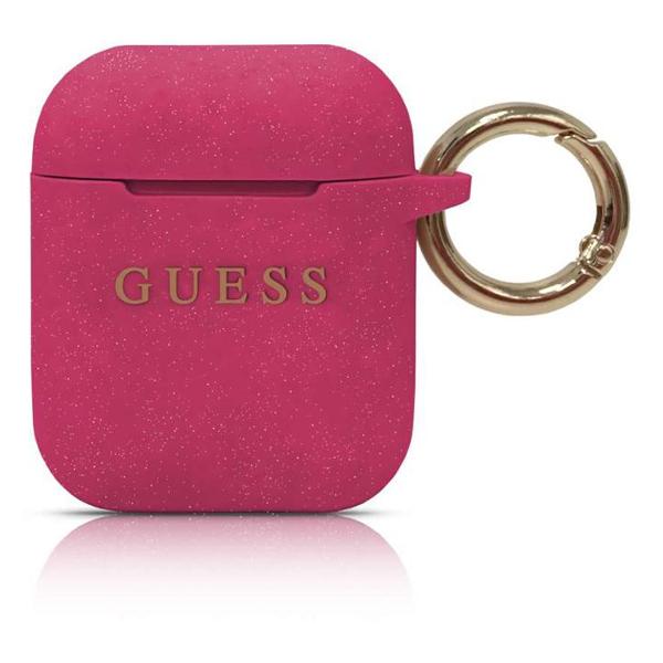 Чехол Guess с кольцом ярко-розовый (GUACCSILGLFU) фото