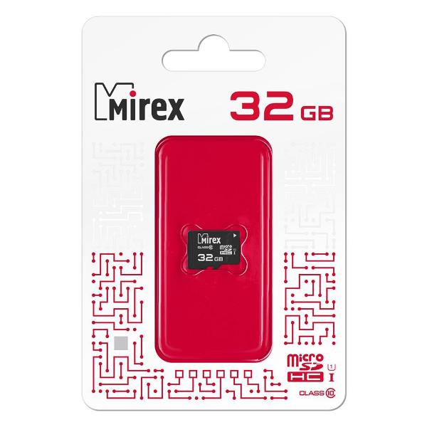 Карта памяти SDHC Micro Mirex microSDHC 32GB (UHS-I, U1, class 10)