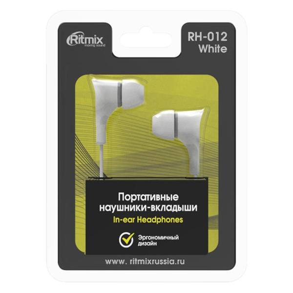 Наушники внутриканальные Ritmix RH-012 белый