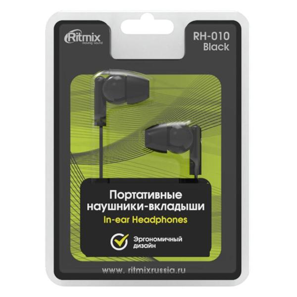 Наушники внутриканальные Ritmix RH-010 черный