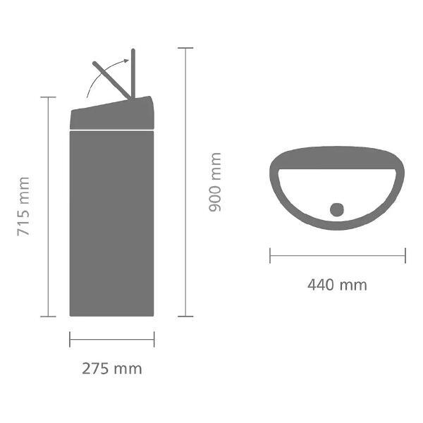 Ведро Brabantia Touch Bin New 40л 200748