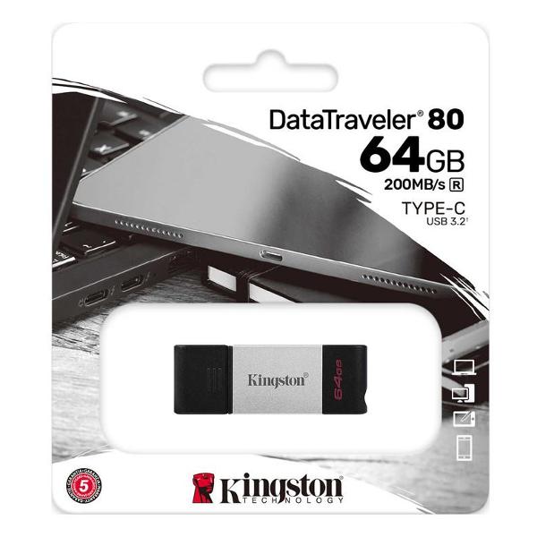 Флэш диск Kingston 64GB DataTraveler 80