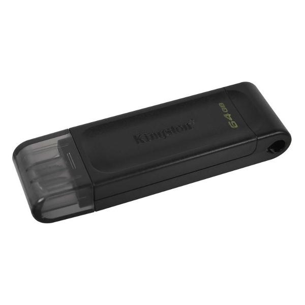 Флэш диск Kingston DataTraveler 70 64GB Type-C USB3.2 черный