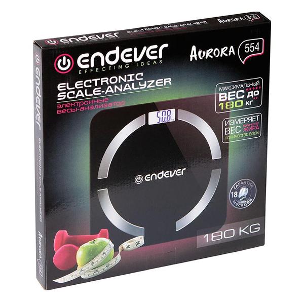 Весы напольные Endever Aurora-554 черные