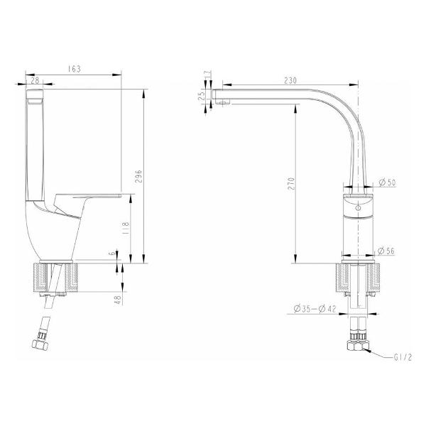 Смеситель Bravat Line F75299C-2