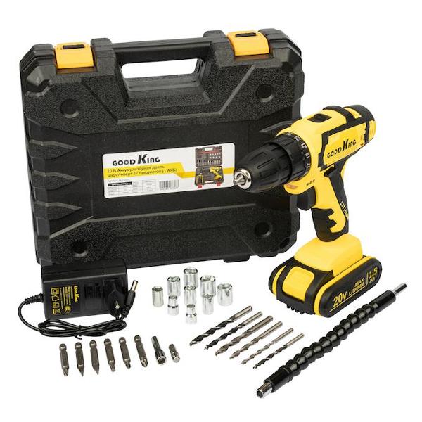 Шуруповерт GOODKING 28 предметов EK-200228