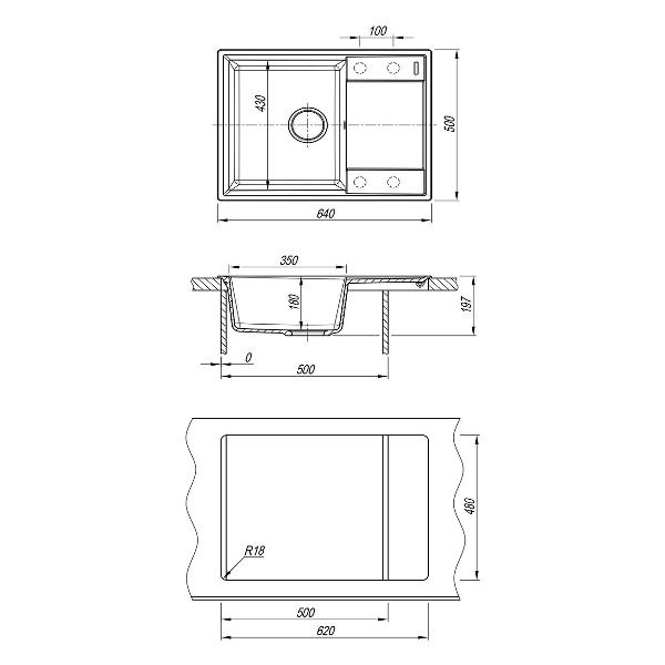 Мойка кухонная Lemark IMANDRA 640