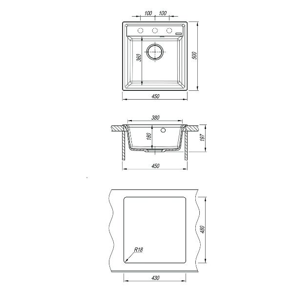 Мойка кухонная Lemark HANKA 450 жасмин