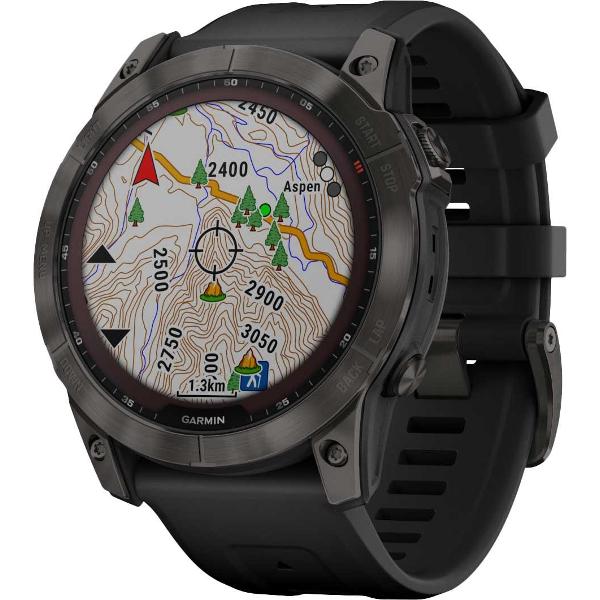 Смарт-часы Garmin Fenix 7X Sapphire Solar Black DLC титановый