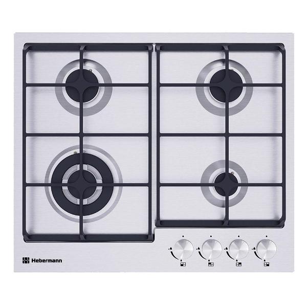 Встраиваемая газовая панель независимая Hebermann HBGS 604.1 X
