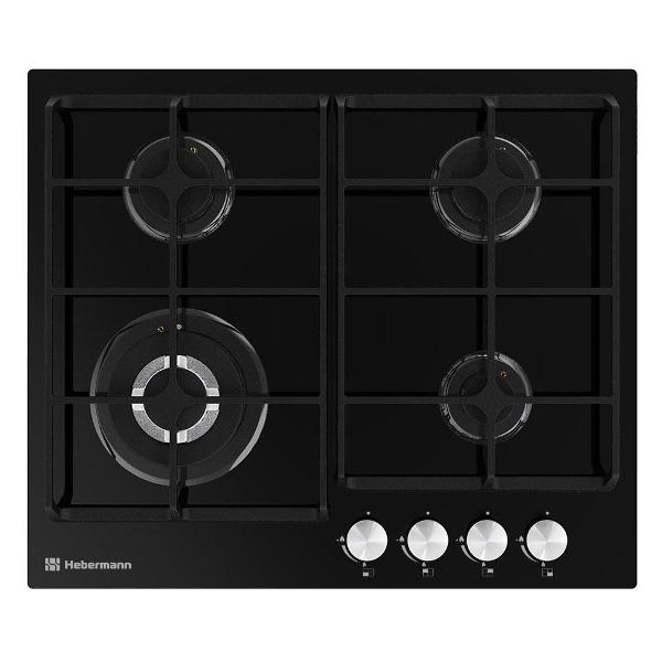 Встраиваемая газовая панель независимая Hebermann HBGG 604.1 B
