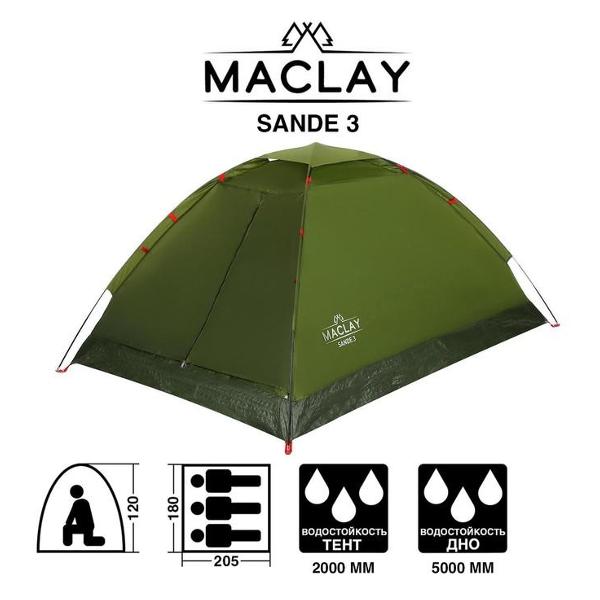 Палатка туристическая Maclay SANDE 3