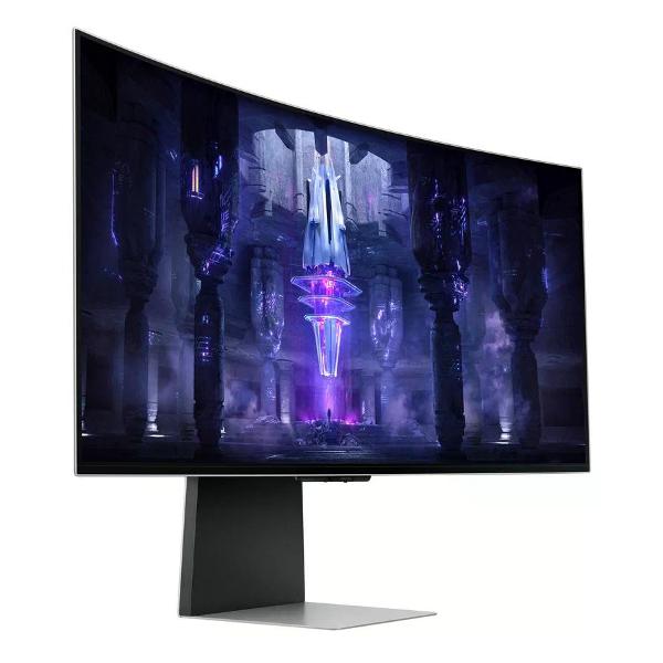 Монитор игровой Samsung Odyssey OLED G8 G85SB S34BG850SI 34"/OLED/3440x1440/175Гц/серебристый широкоформатный