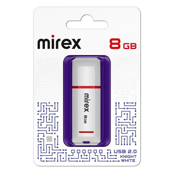 Флэш диск USB Mirex KNIGHT WHITE 8GB 13600-FMUKWH08