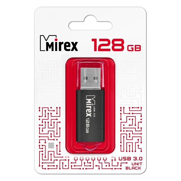 Флэш диск USB Mirex UNIT BLACK 128GB 13600-FM3UB128