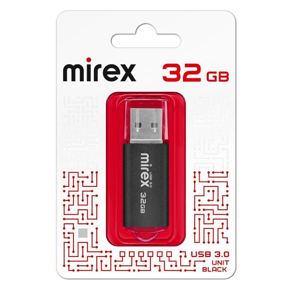 Флэш диск USB Mirex UNIT BLACK 32GB 3.0 13600-FM3UBK32