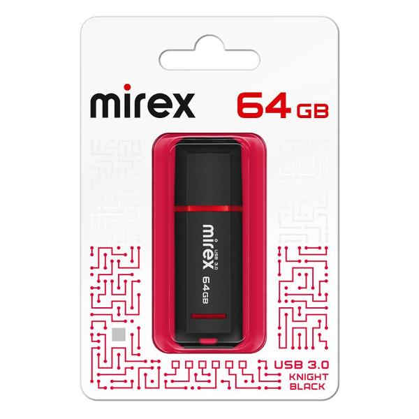 Флэш диск USB Mirex KNIGHT BLACK 64GB 13600-FM3BKN64