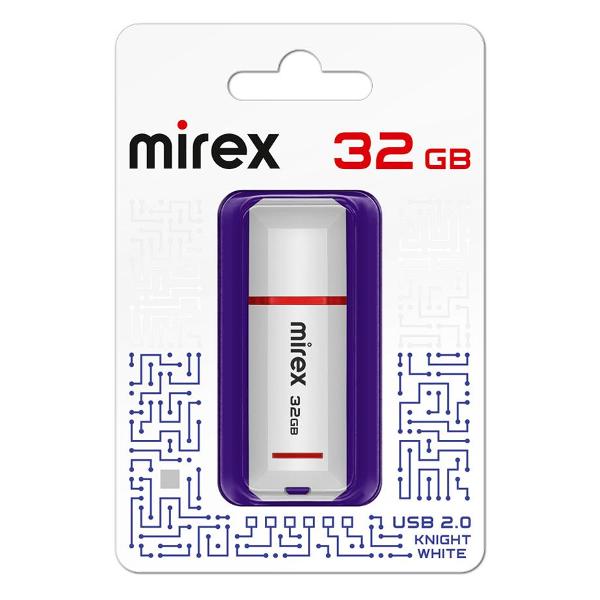 Флэш диск USB Mirex KNIGHT WHITE 32GB 13600-FMUKWH32