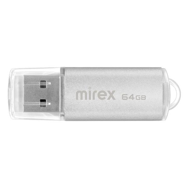 Флэш диск USB Mirex UNIT SILVER 64GB 13600-FMUUSI64