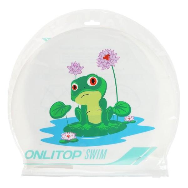 Шапочка для плавания ONLITOP лягушонок на кувшинке 7316258